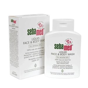 SEBAMED Очищающий пенящийся гель для чувствительной кожи лица и тела Liquid Face & Body Wash 200.0