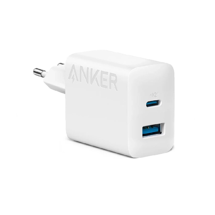 Сетевое зарядное устройство Anker 20W 312 USB/Type-C быстрая зарядка, белое EAC от компании Admi - фото 1