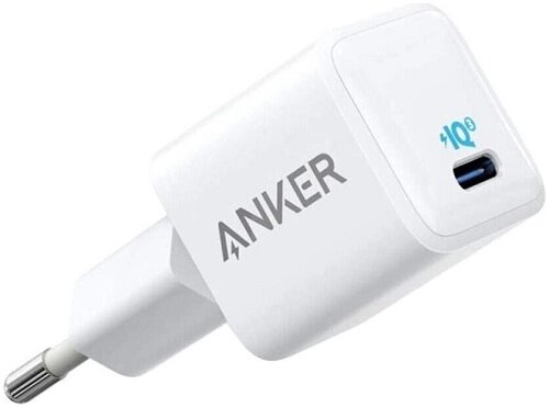Сетевое зарядное устройство Anker PowerPort 3 Nano 20W USB-C белое от компании Admi - фото 1