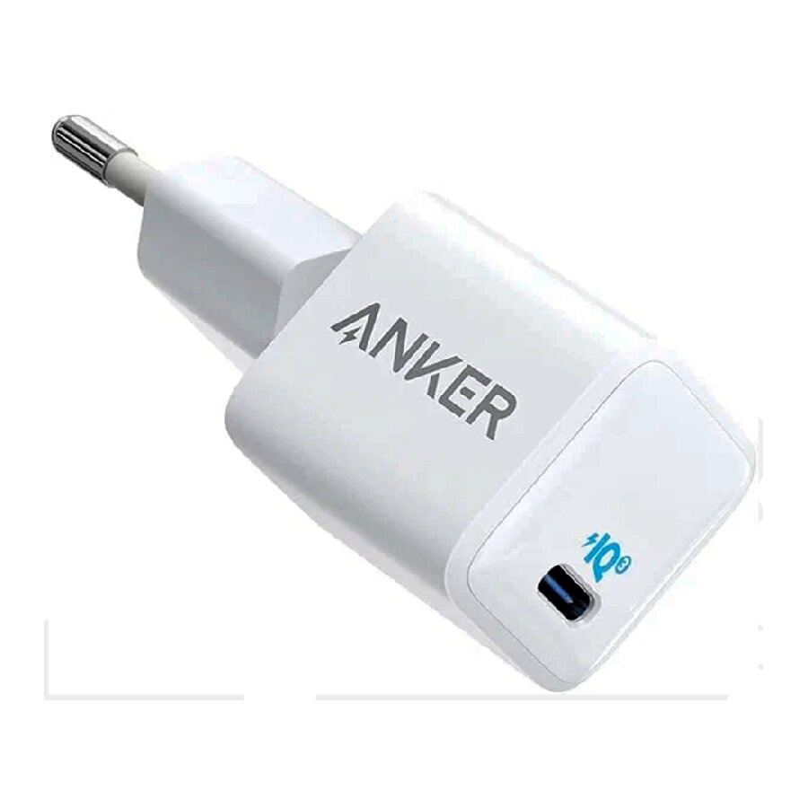 Сетевое зарядное устройство Anker PowerPort 3 Nano 20W USB-C цвет белый EAC от компании Admi - фото 1