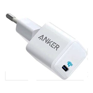 Сетевое зарядное устройство Anker PowerPort 3 Nano 20W USB-C цвет белый EAC