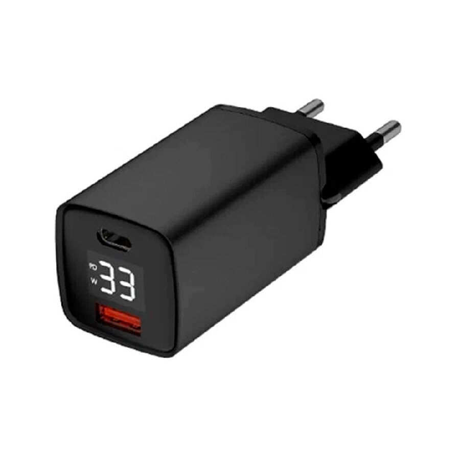 Сетевое зарядное устройство Maxvi A402PD LED черный от компании Admi - фото 1