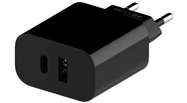 Сетевое зарядное устройство Maxvi CHL-602PD USB+USB-C черный от компании Admi - фото 1