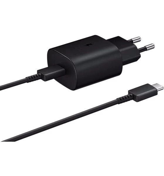 Сетевое зарядное устройство Samsung 25W + кабель Type-C/Type-C (EP-TA800XBEGWW) черный от компании Admi - фото 1