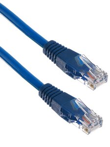 Сетевой кабель exegate UTP cat. 5e 0.5m blue UTP-RJ45-RJ45-5e-0,5M-BL EX172877RUS