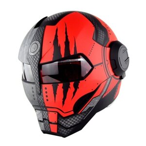 Шлем Iron Man SOMAN с подъемной визорной частью для мотоцикла в стиле робота, монстр каска Casque 515