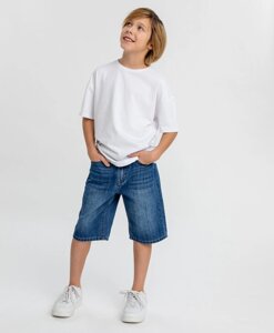 Шорты джинсовые синие для мальчика Button Blue (134)
