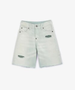 Шорты джинсовые тонкие зеленые для мальчика Gulliver (104)