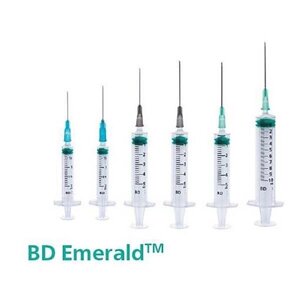 Шприц 3х-компонентный зеленый Emerald BD/БиДи 0,8x40мм 5мл 10шт