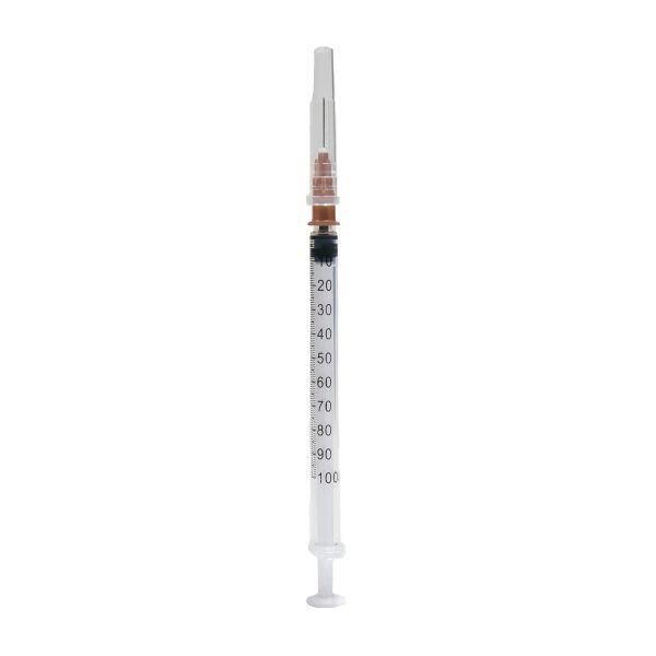 Шприц инсулиновый 3-х компонентный с иглой 26G 1/2 Inekta 0,45х13мм 1мл 200шт от компании Admi - фото 1
