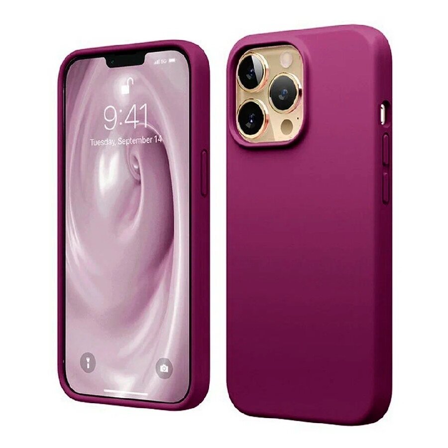 Силиконовая накладка для iPhone 14 Pro (SC) ярко-фиолетовая от компании Admi - фото 1