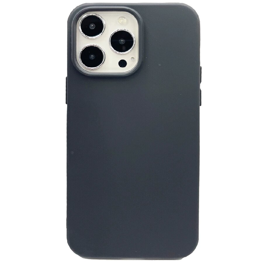Силиконовая накладка Silicone Case с MagSafe для iPhone 14 Pro черная UAE от компании Admi - фото 1