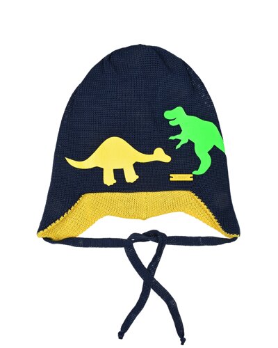 Синяя шапка с принтом динозавры Il Trenino