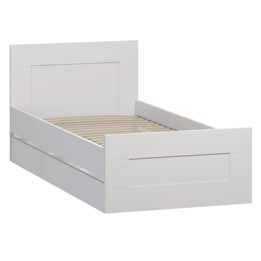 Сириус кровать одинарная с ящиками 90х200 Белый от компании Admi - фото 1