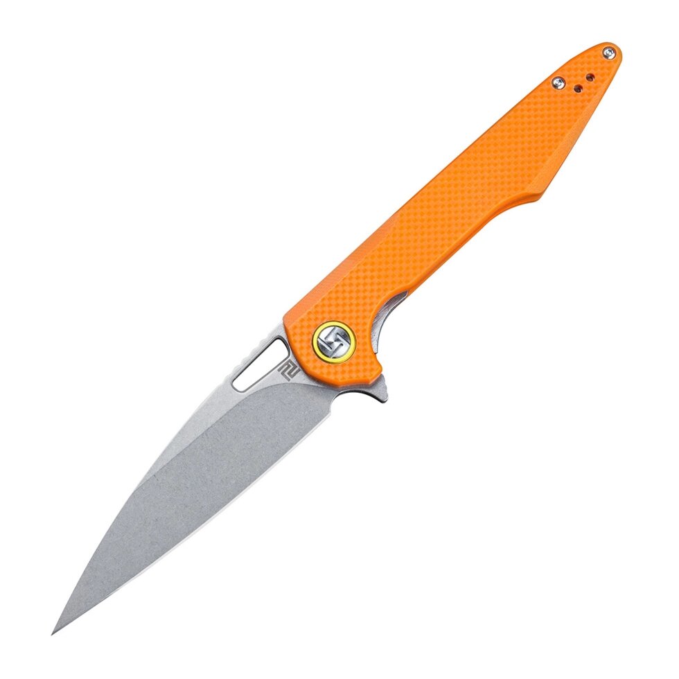 Складной нож Artisan Archaeo, сталь D2, рукоять G10, оранжевый от компании Admi - фото 1
