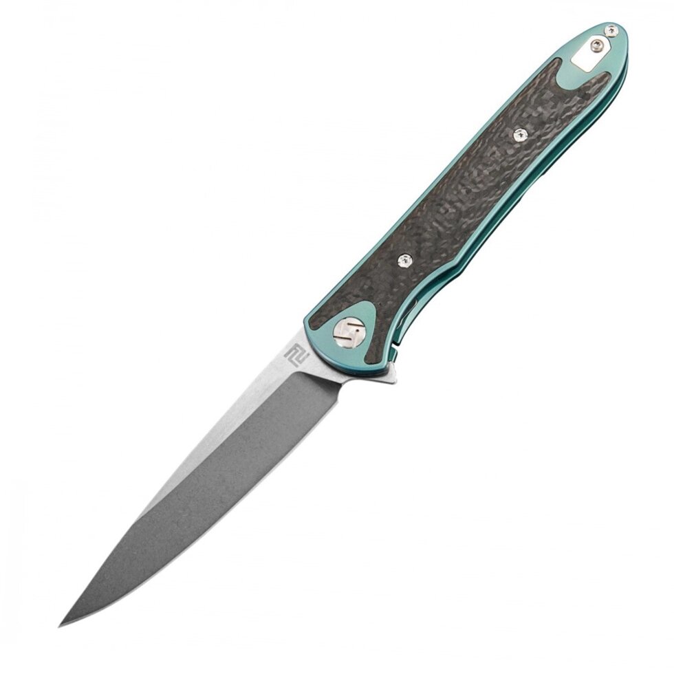 Складной нож Artisan Shark, сталь S35VN, рукоять титан/карбон от компании Admi - фото 1
