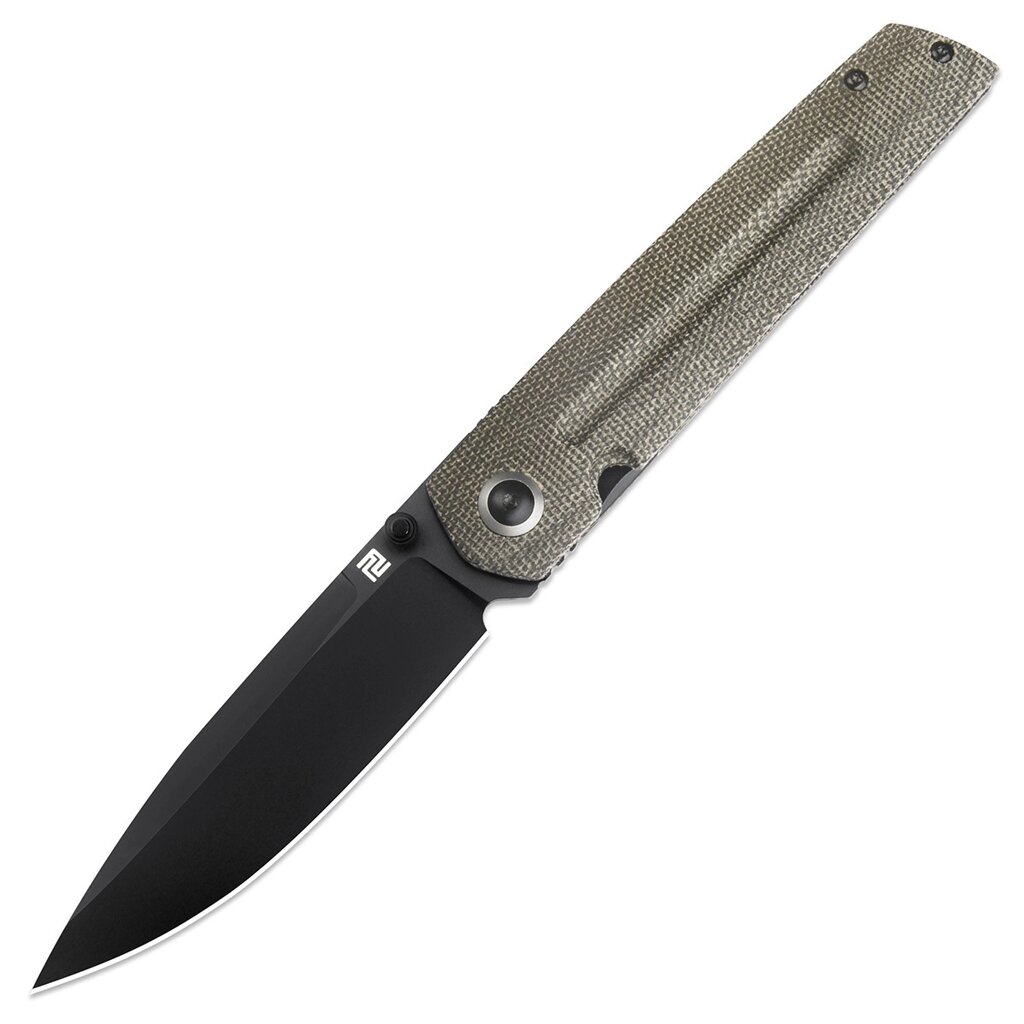 Складной нож Artisan Sirius, сталь S35VN, рукоять микарта, серый от компании Admi - фото 1