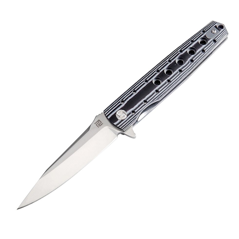 Складной нож Artisan Virgina, сталь  S35VN, рукоять карбон/G10, черный/белый от компании Admi - фото 1