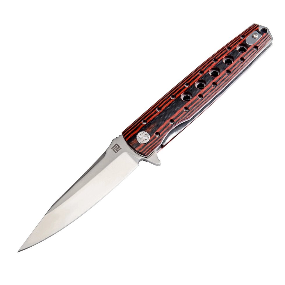 Складной нож Artisan Virgina, сталь  S35VN, рукоять карбон/G10, черный/красный от компании Admi - фото 1