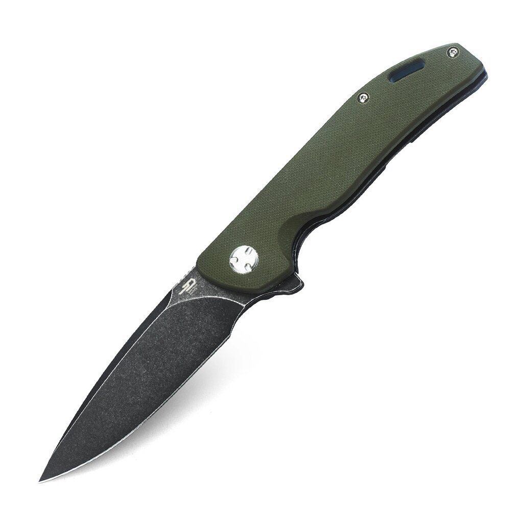 Складной нож Bestech Bison 91 мм, сталь D2, рукоять титан/G10 от компании Admi - фото 1