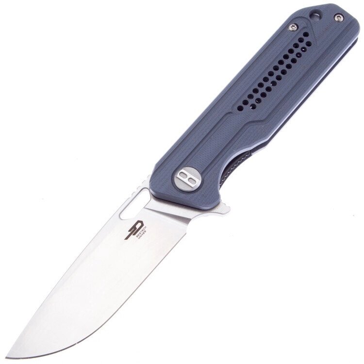 Складной нож Bestech Circuit 82 мм, сталь K110, рукоять G10, серый от компании Admi - фото 1
