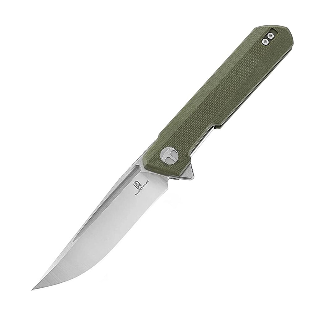 Складной нож Bestech Dundee, сталь D2, рукоять G10, зеленый от компании Admi - фото 1