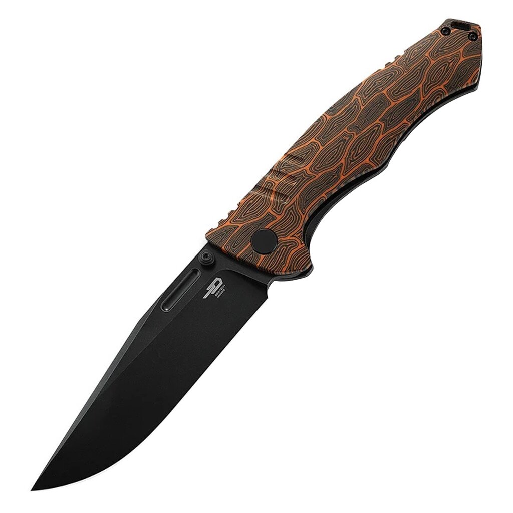 Складной нож Bestech Keen II, сталь S35VN, рукоять G10/титан, оранжевый/черный от компании Admi - фото 1