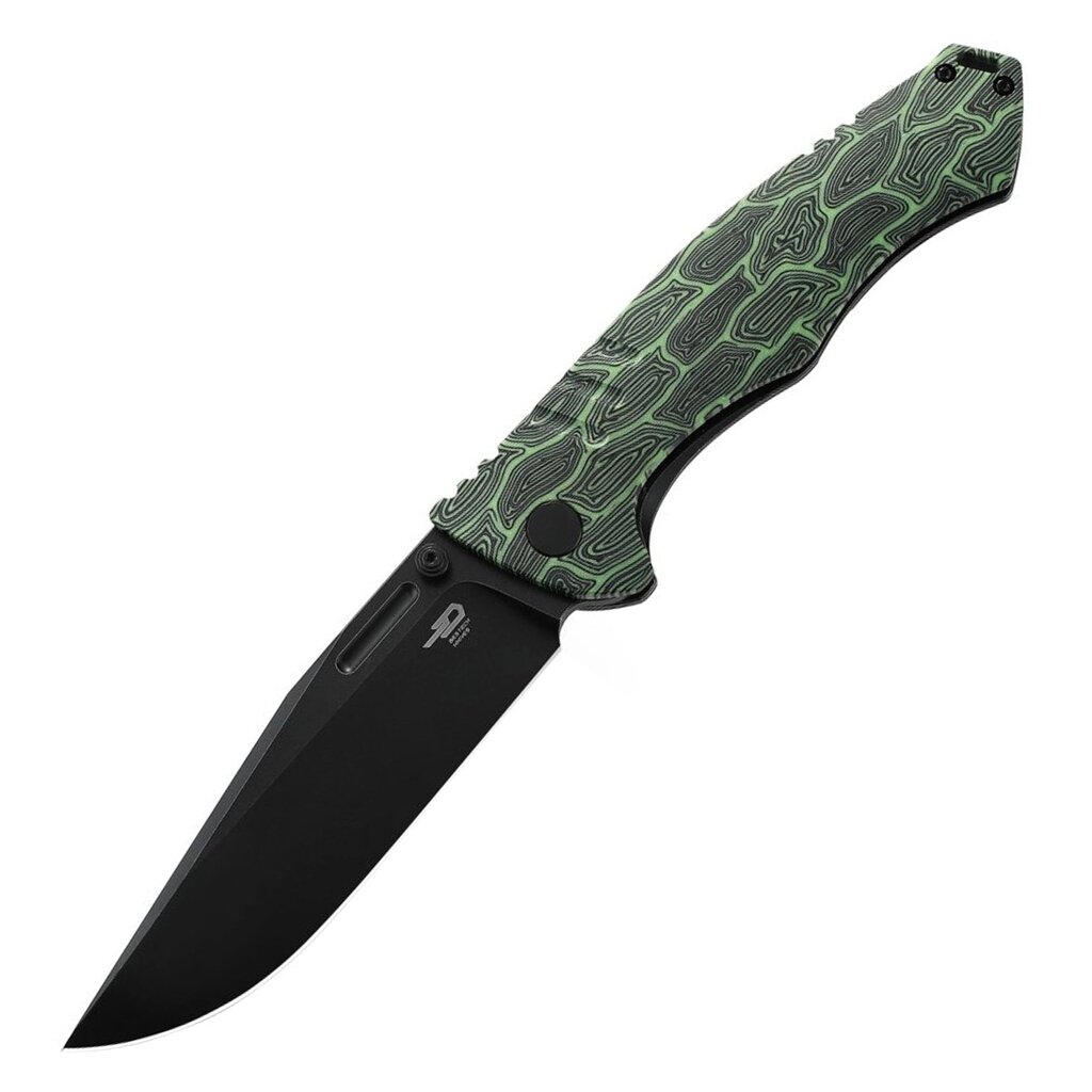 Складной нож Bestech Keen II, сталь S35VN, рукоять G10/титан, зеленый/черный от компании Admi - фото 1