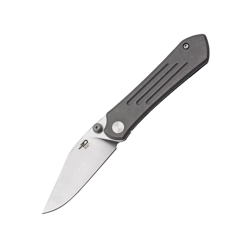 Складной нож Bestech Knives Icarus, сталь M390, рукоять титан, серый от компании Admi - фото 1