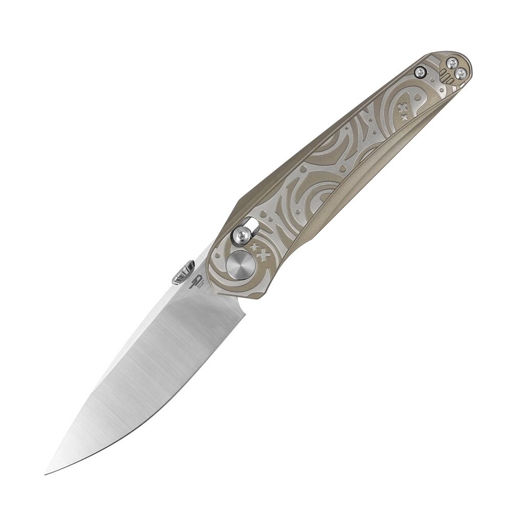 Складной нож Bestech Mothus, сталь M390, Crossbar Lock, рукоять титан от компании Admi - фото 1