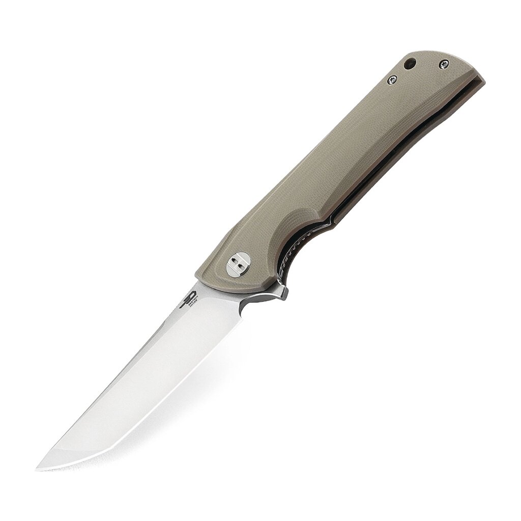 Складной нож Bestech Paladin 90 мм, сталь D2, рукоять G10, бежевый от компании Admi - фото 1