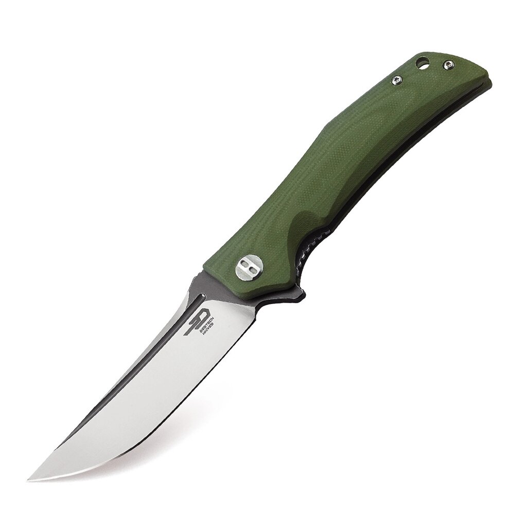 Складной нож Bestech Scimitar, сталь D2, рукоять G10, зеленый от компании Admi - фото 1