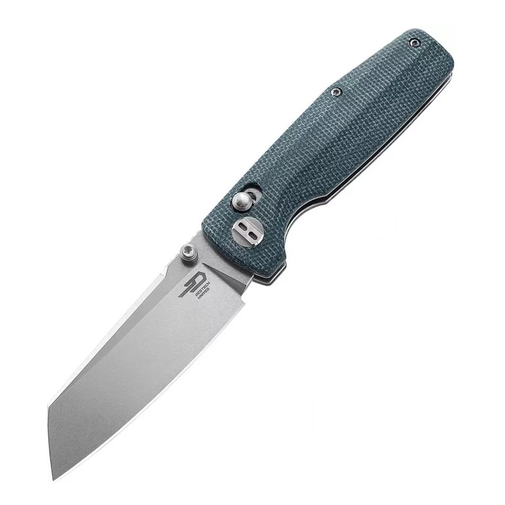 Складной нож Bestech Slasher, сталь D2, рукоять джинсовая микарта от компании Admi - фото 1