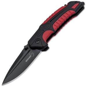 Складной нож Boker Plus Savior 1 , сталь Sandvik 12С27, рукоять термопластик FRP, чёрно-красный