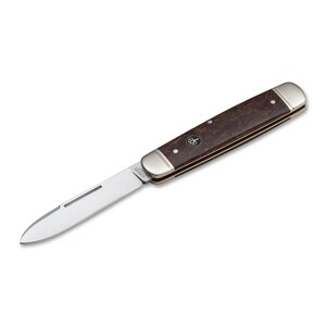 Складной нож Cattle Knife Curly Birch Boker, сталь N690, рукоять металл/дерево