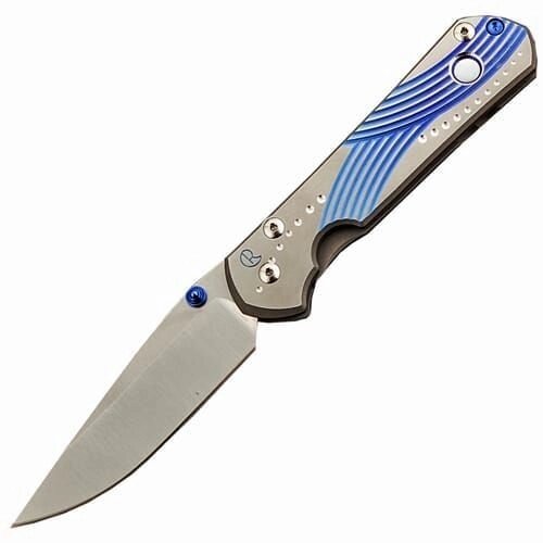 Складной нож Chris Reeve Large Sebenza 21, сталь S35VN, рукоять титановый сплав, гравировка волны от компании Admi - фото 1