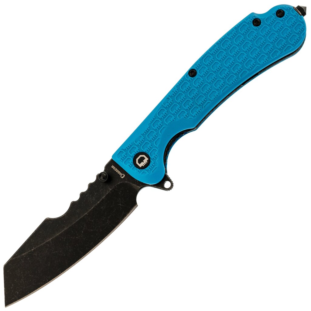 Складной нож Daggerr Rhino Blue BW, сталь 8Cr14MoV, рукоять FRN от компании Admi - фото 1