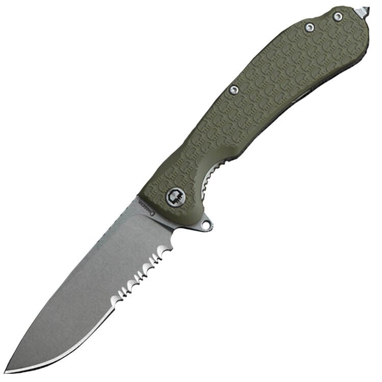 Складной нож Daggerr Wocket Olive SW Serrated, сталь 8Cr14MoV, рукоять FRN от компании Admi - фото 1