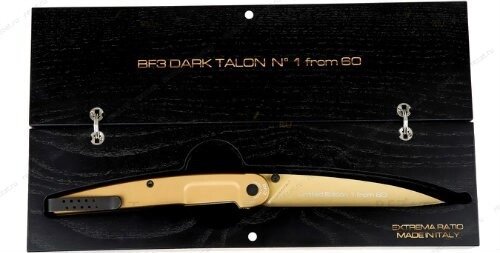 Складной нож Extrema Ratio BF3 Dark Talon Gold Limited, сталь Bhler N690, рукоять алюминий от компании Admi - фото 1