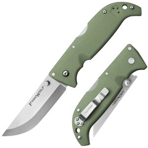 Складной нож Finn Wolf - Cold Steel 20NPFZ, сталь AUS-8A, рукоять Grivory (высококачественный пластик), Зеленый, блистер