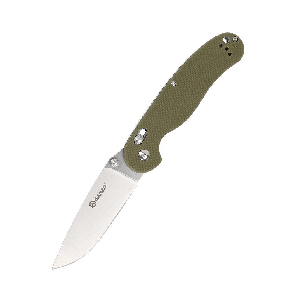 Складной нож Ganzo D727M-GR, сталь D2, рукоять G10, зеленый от компании Admi - фото 1