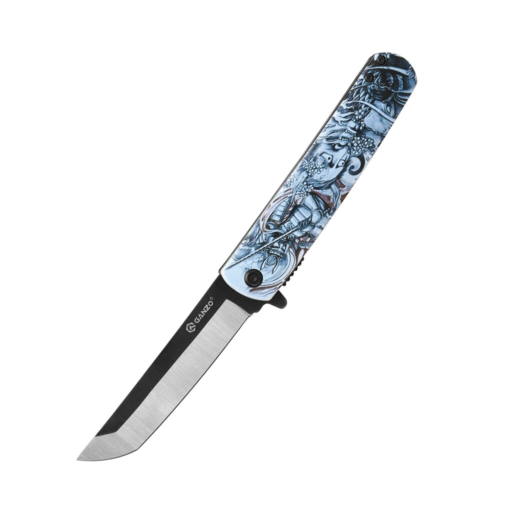 Складной нож Ganzo G626-GS, сталь 440А, рукоять пластик, серый самурай от компании Admi - фото 1