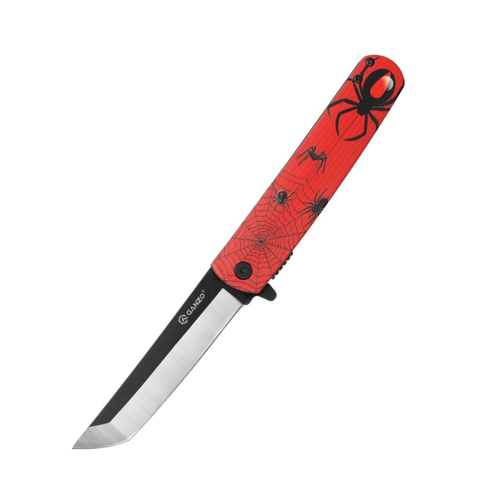 Складной нож Ganzo G626-RD, сталь 440А, рукоять пластик, красный от компании Admi - фото 1