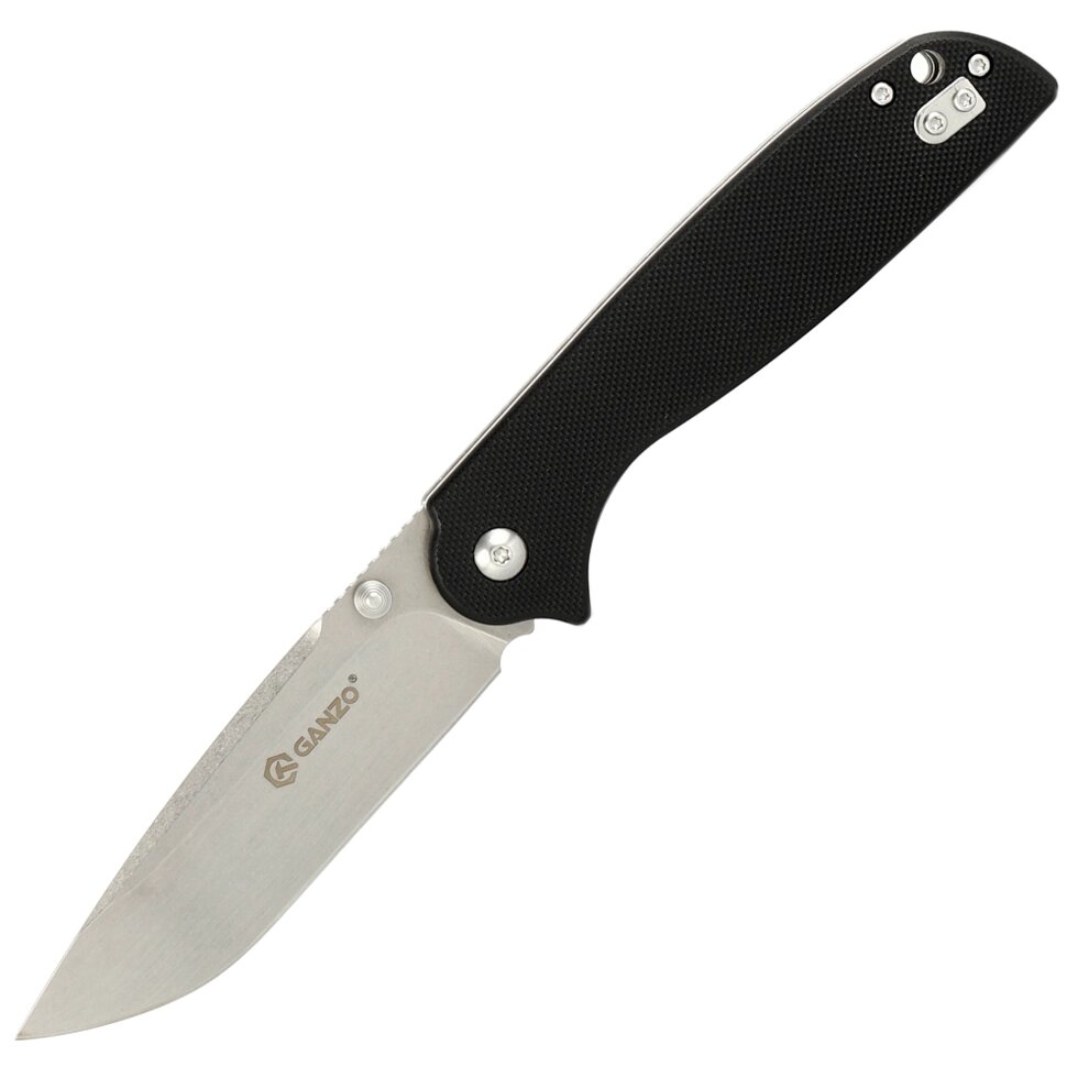 Складной нож Ganzo G6803-BK, сталь 8CR14, рукоять G10, черный от компании Admi - фото 1