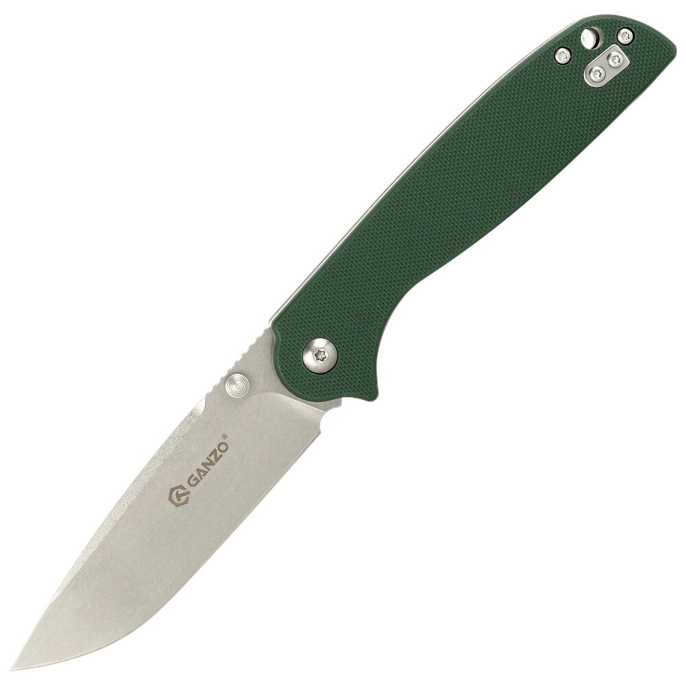 Складной нож Ganzo G6803-GB, сталь 8CR14, рукоять G10, зеленый от компании Admi - фото 1