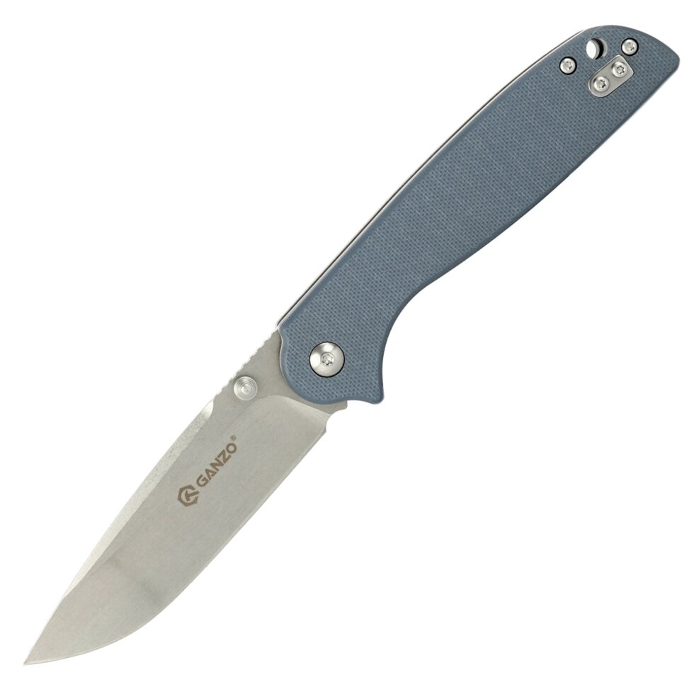Складной нож Ganzo G6803-GY, сталь 8CR14, рукоять G10, серый от компании Admi - фото 1