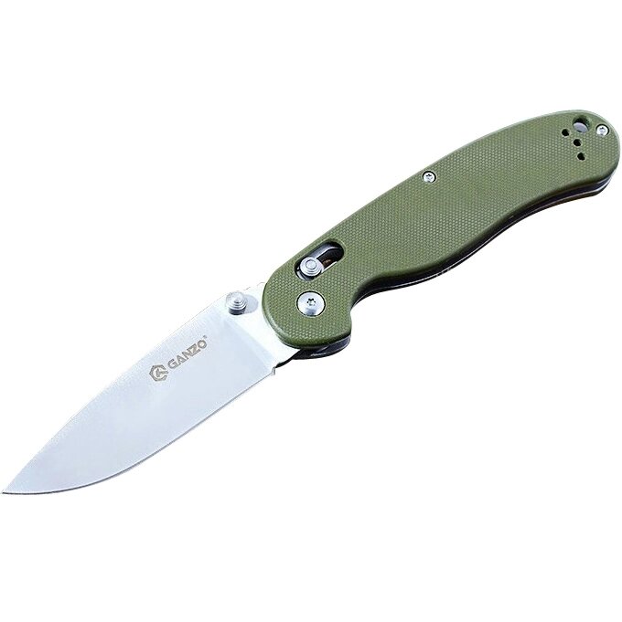 Складной нож Ganzo Rat G727M, зеленый от компании Admi - фото 1