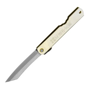 Складной нож Higonokami, сталь AoGami, рукоять нержавеющая сталь, серый