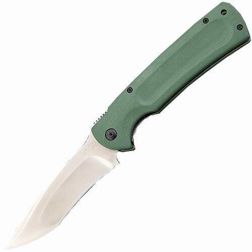 Складной нож Hikari Higo Folder, клинок сатин, сталь D2, рукоять темно-зеленый G10 от компании Admi - фото 1