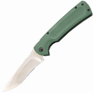 Складной нож Hikari Higo Folder, клинок сатин, сталь D2, рукоять темно-зеленый G10